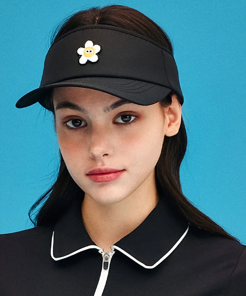 MACKY Golf: Daisy Patch Sunvisor - Black
