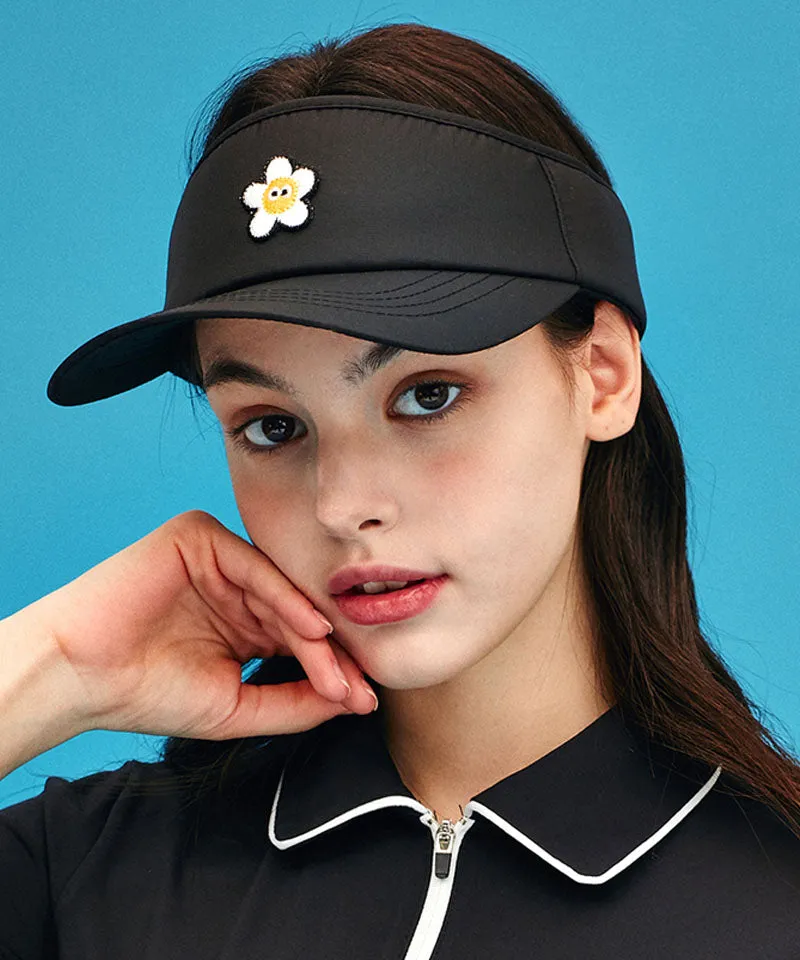 MACKY Golf: Daisy Patch Sunvisor - Black