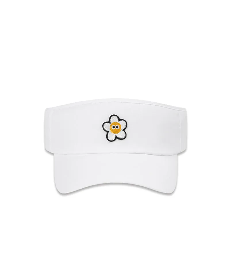 MACKY Golf: Daisy Patch Sunvisor - White