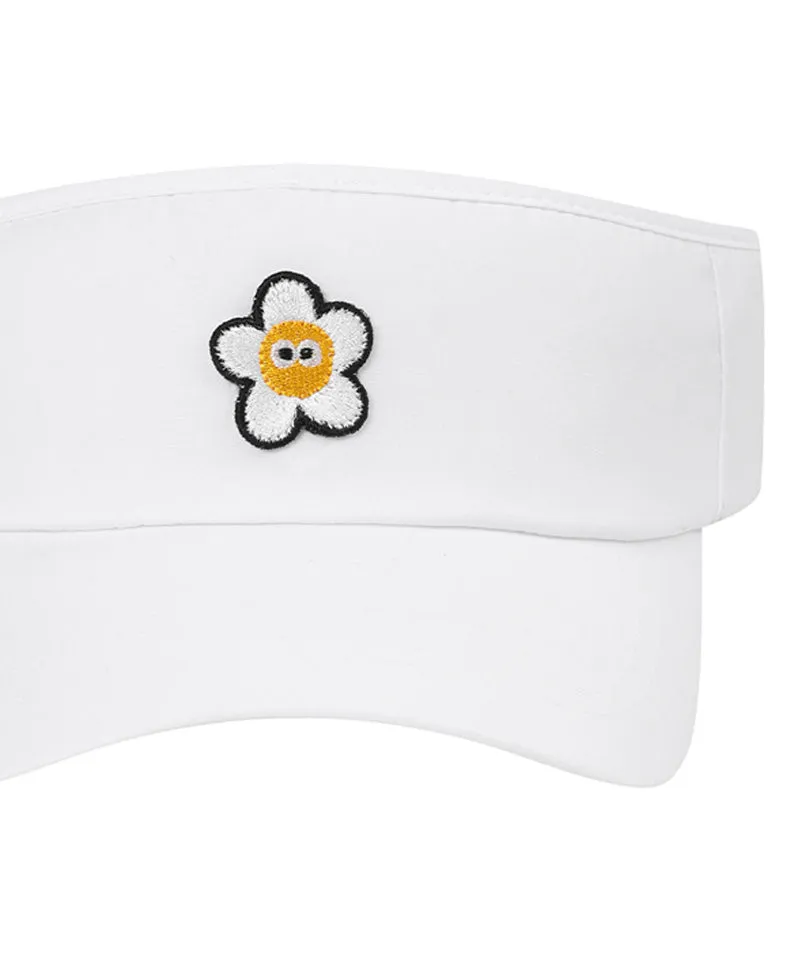 MACKY Golf: Daisy Patch Sunvisor - White