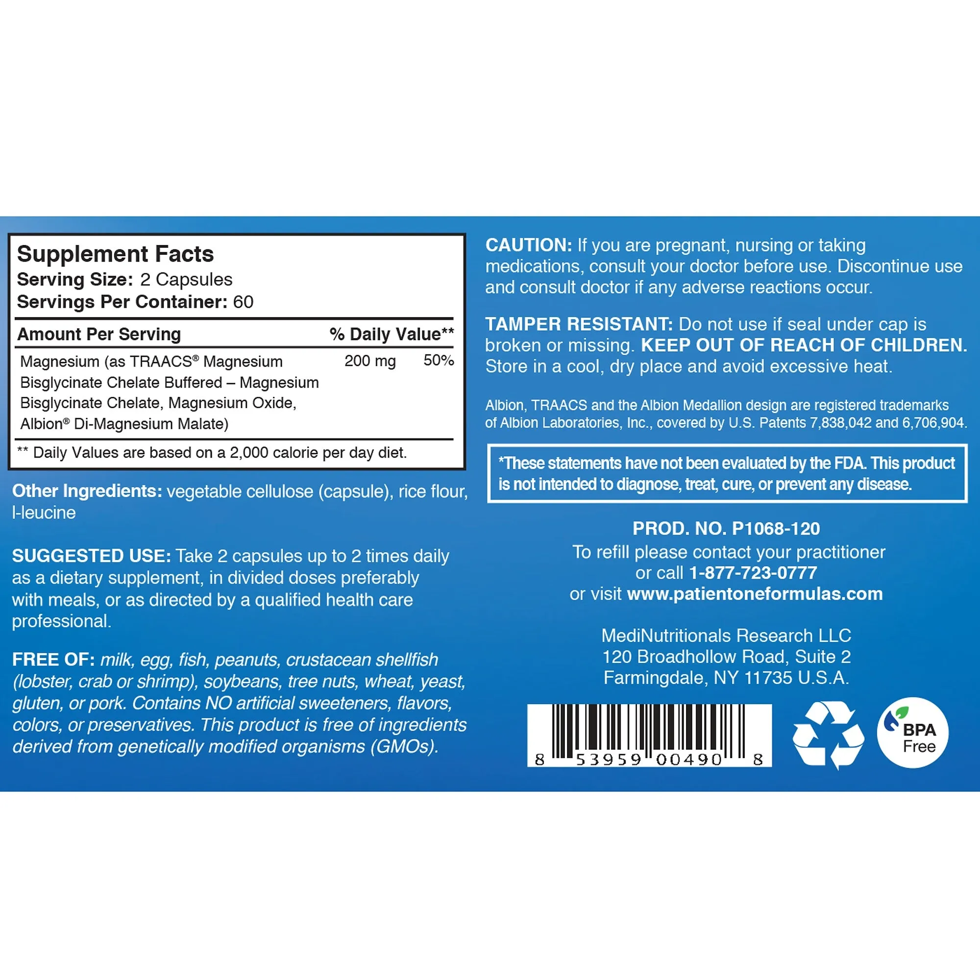 Magnesium Chelate 200mg