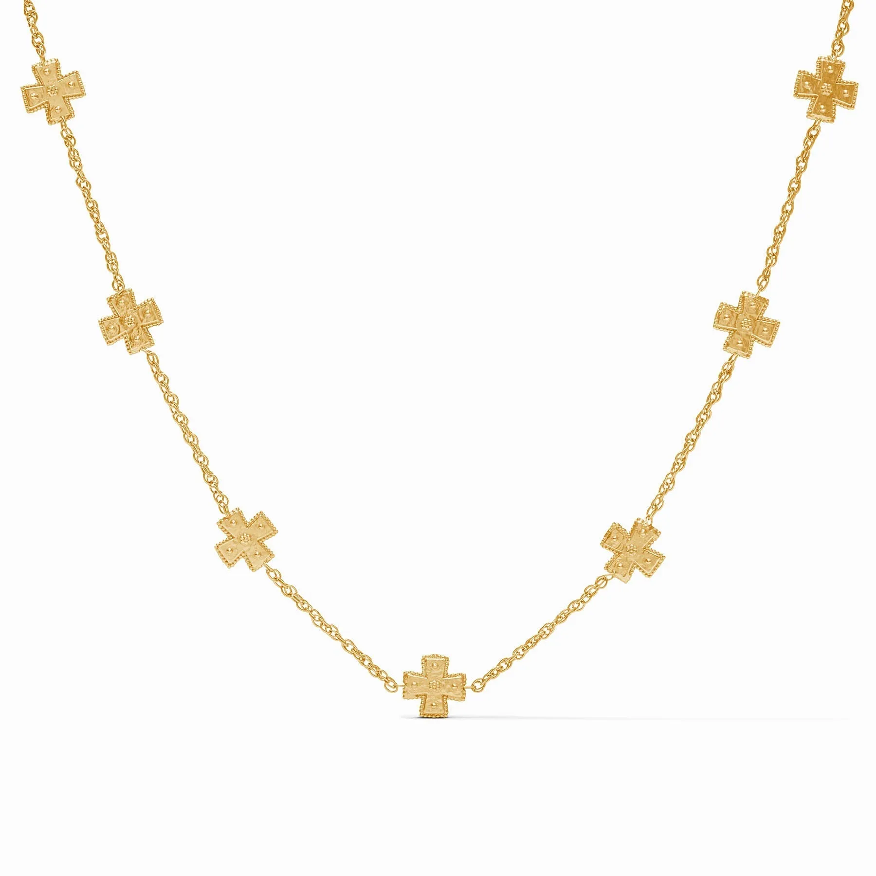 Malta Canterbury Delicate Station Necklace in Gold