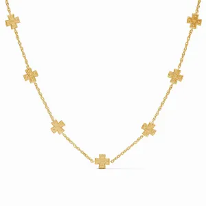 Malta Canterbury Delicate Station Necklace in Gold