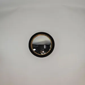 MEDIUM CONVEX MIRROR - BLACK WITH GOLD BEADING