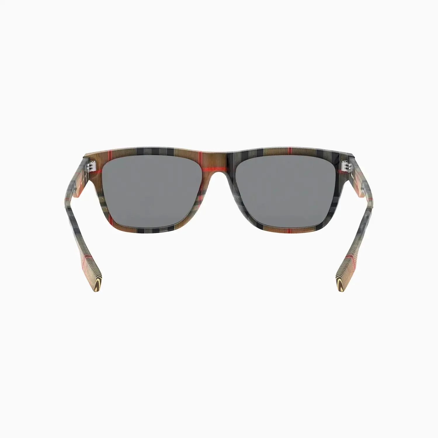 Men's Burberry Black Vintage Check Rectangular Sunglasses