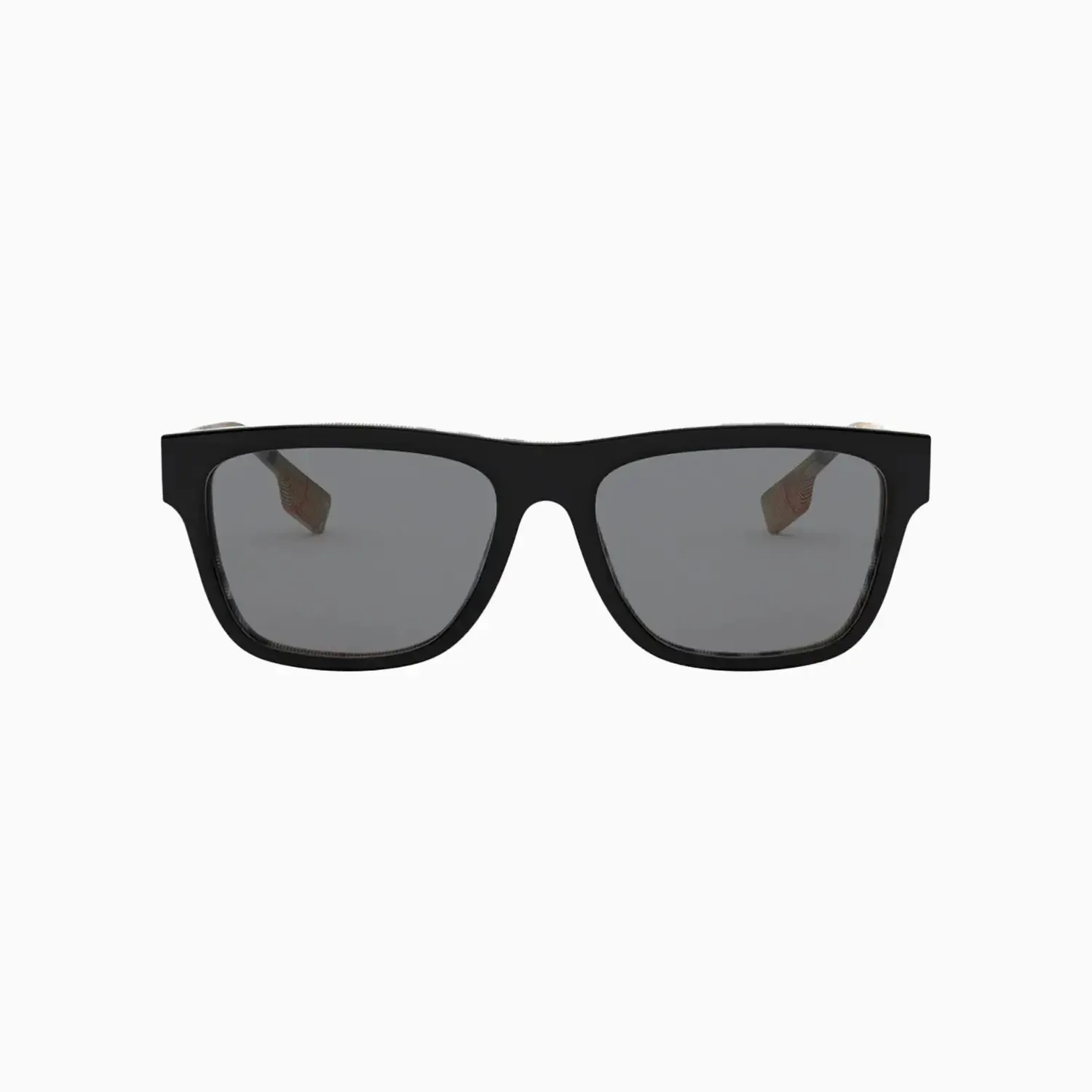 Men's Burberry Black Vintage Check Rectangular Sunglasses