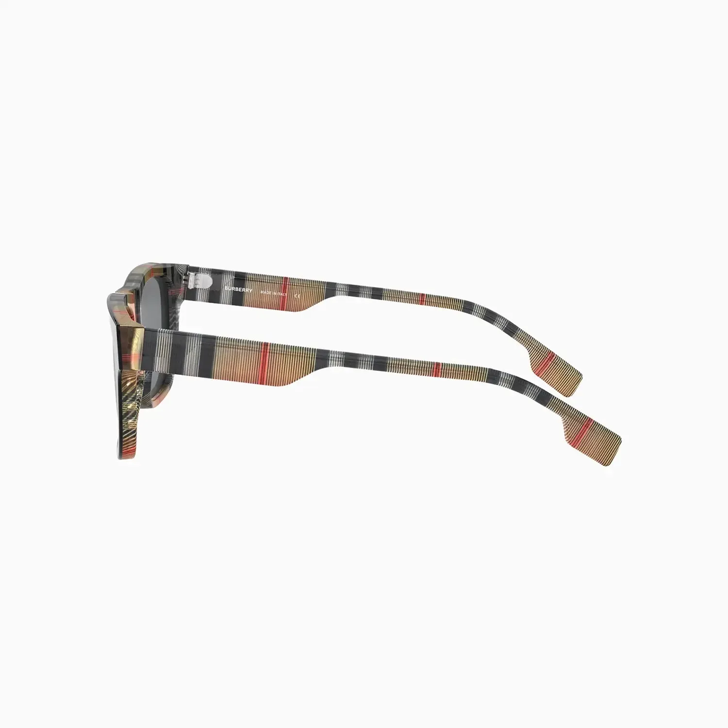 Men's Burberry Black Vintage Check Rectangular Sunglasses