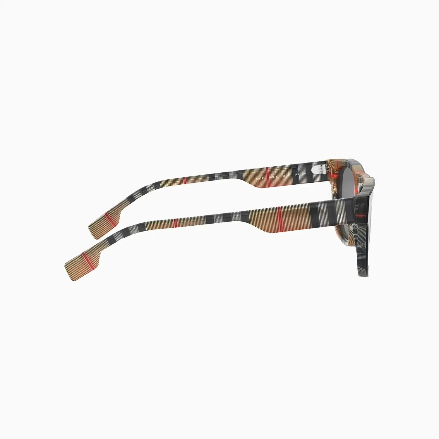 Men's Burberry Black Vintage Check Rectangular Sunglasses