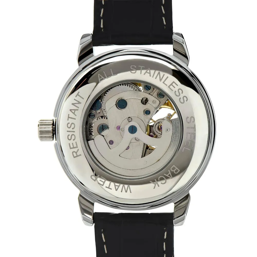 Men's Openwork Watch - Personalized Name Message Card Gift for Him - OPWM67Personalized