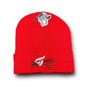 Mexico Beanie Hat Red New Insulated Eagle Front Embroidery