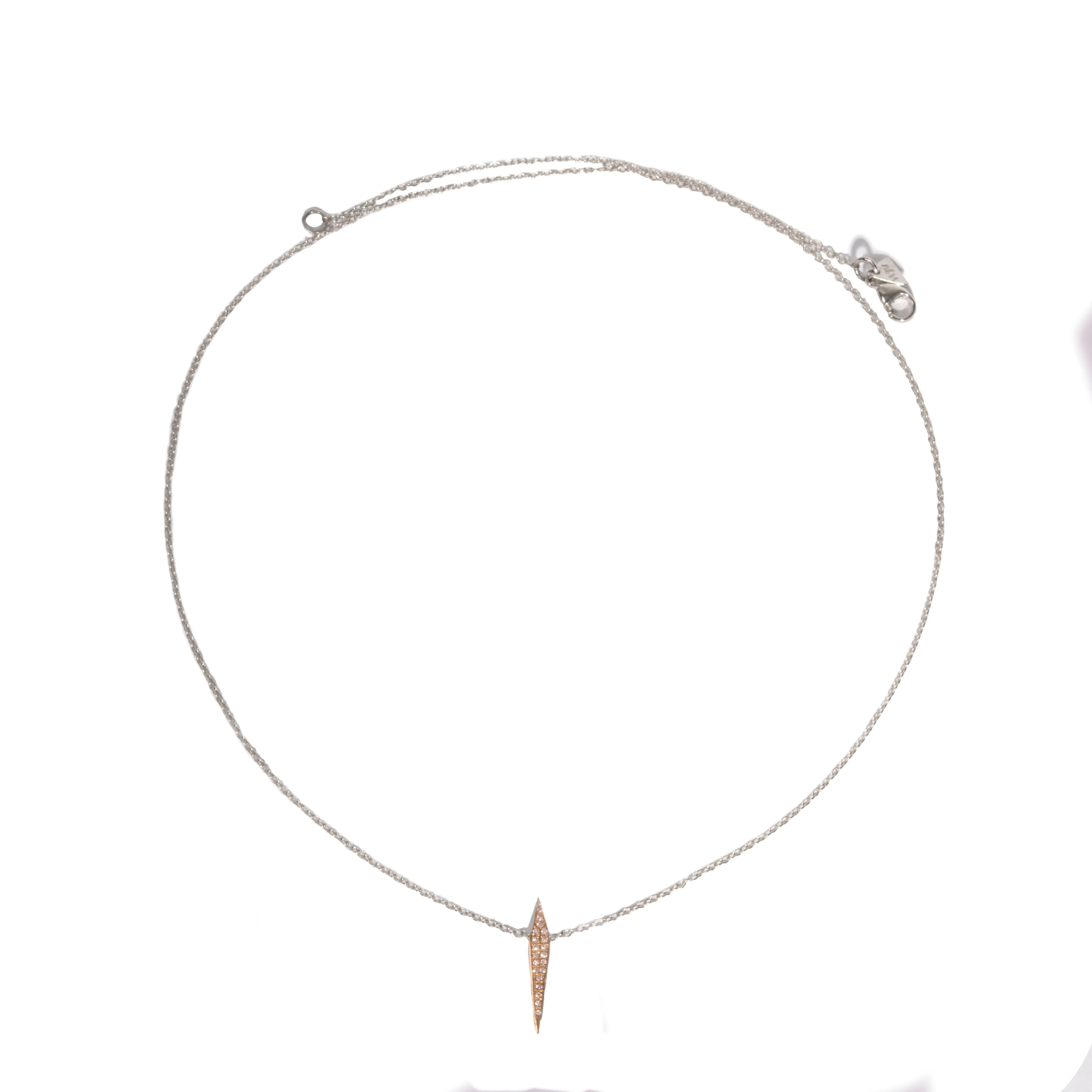 Micro Pave Large DT Pyramid Spike Necklace