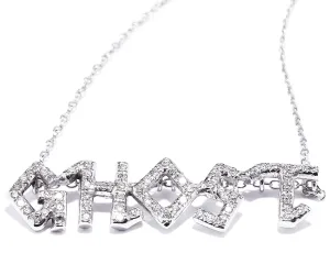 Micro Pave Monogram Letter Charm Necklace