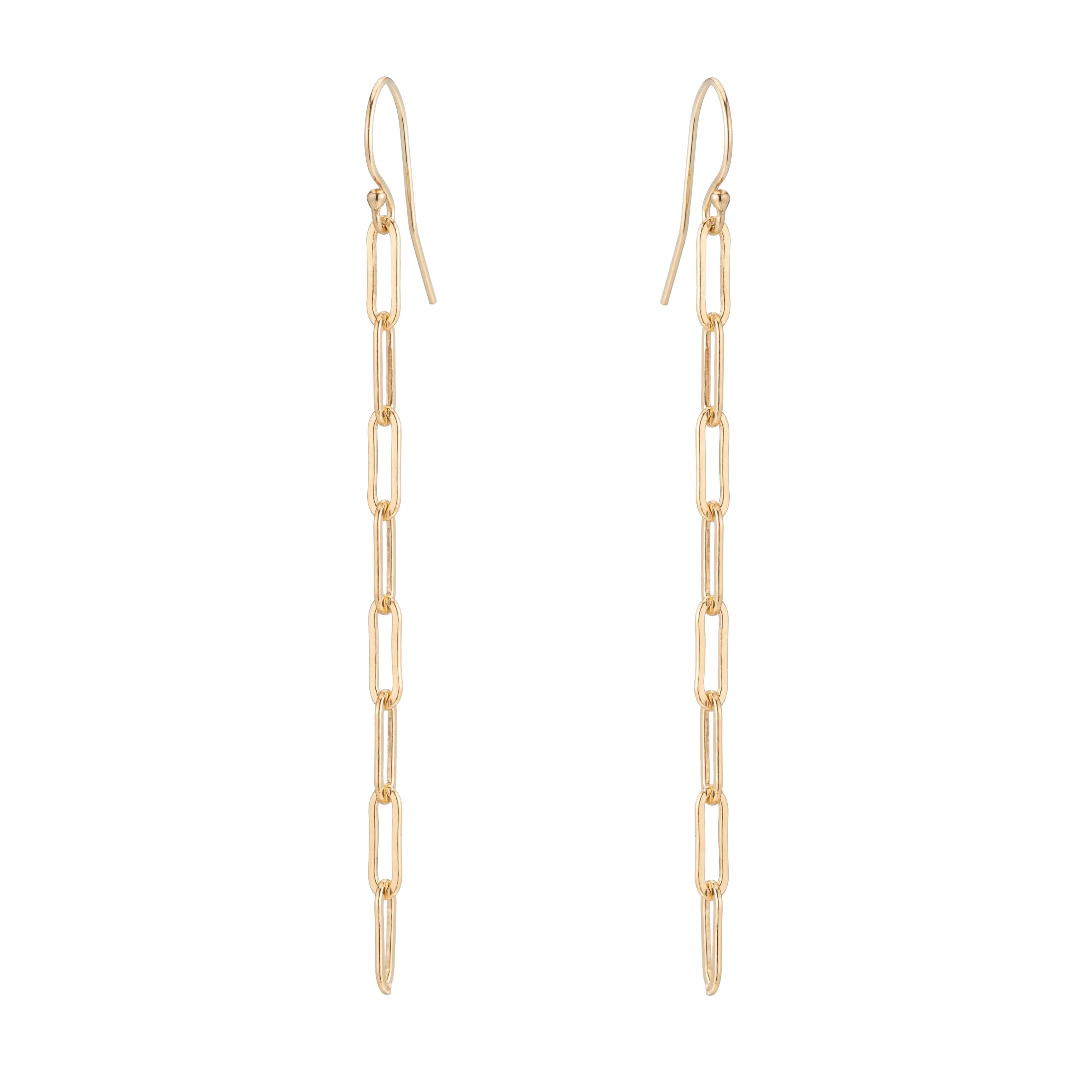 Micro Rectangle Drop Earrings - 14K Gold Filled