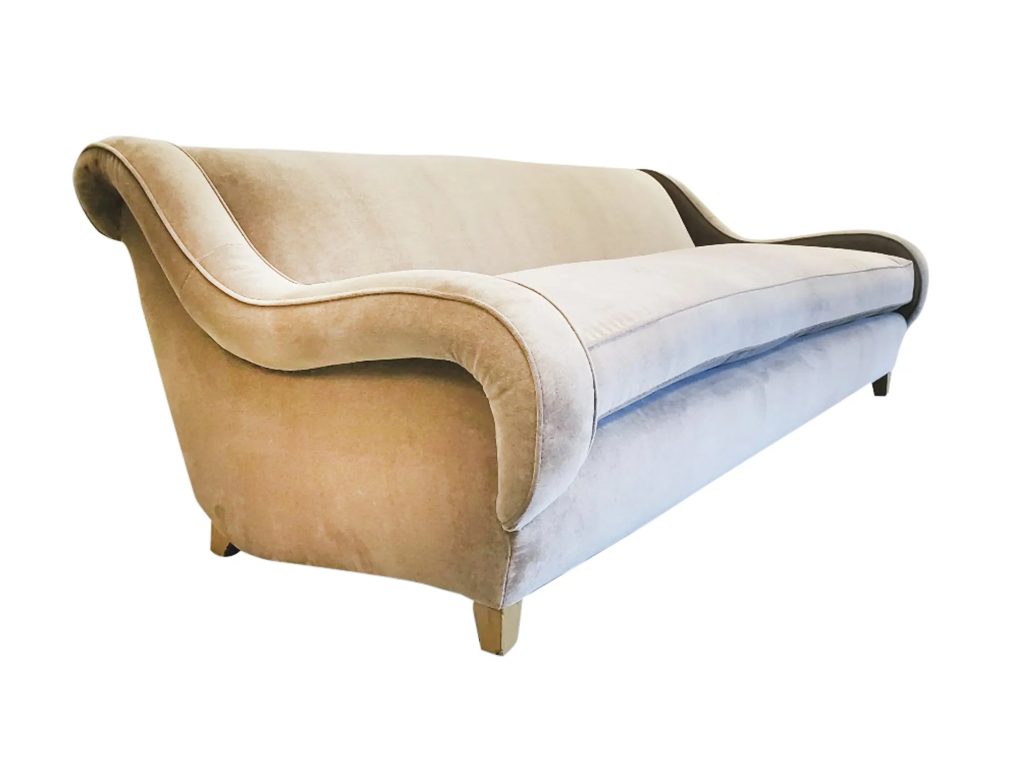 Midcentury James Mont Velvet Mohair Sofa