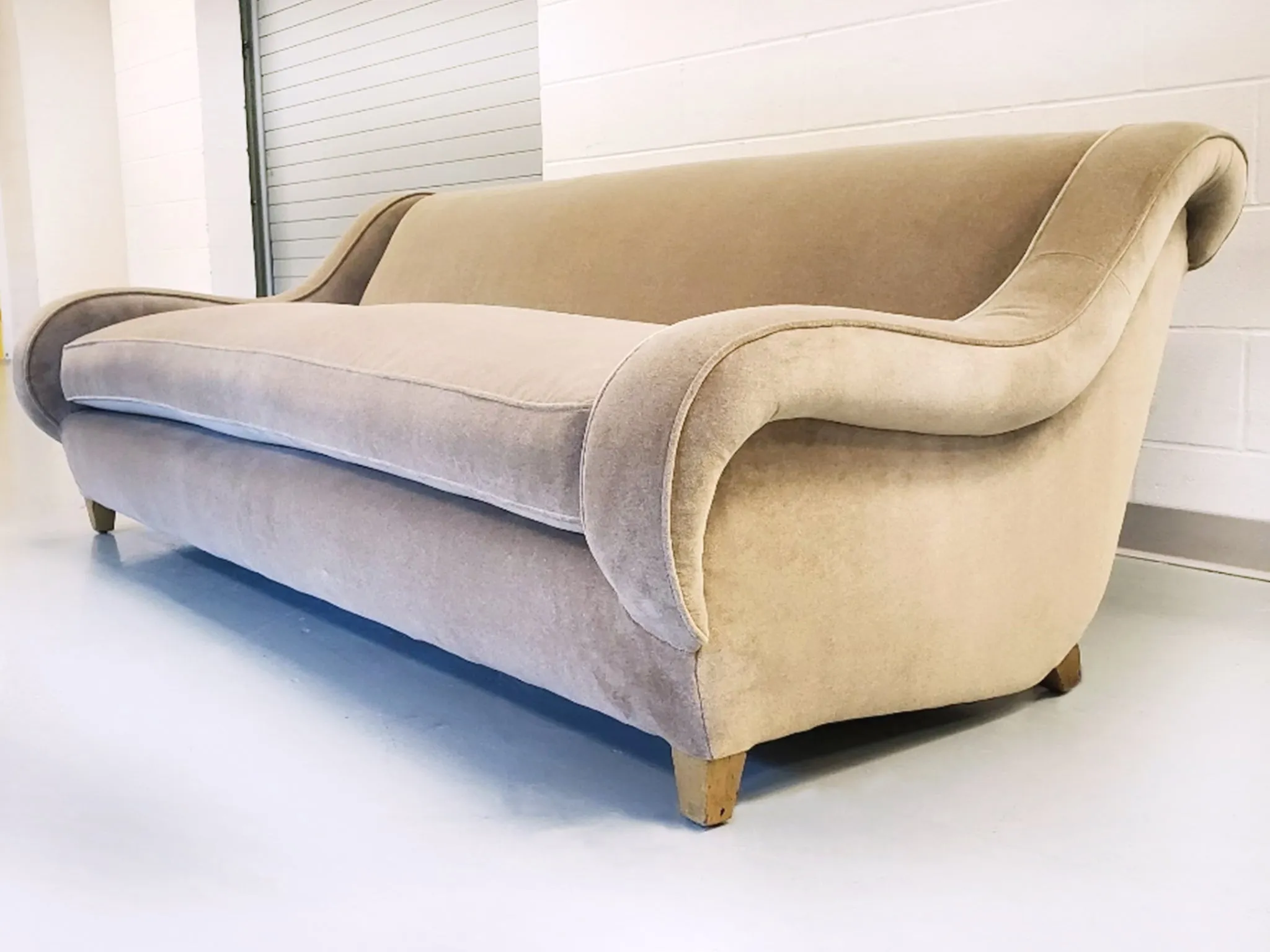 Midcentury James Mont Velvet Mohair Sofa