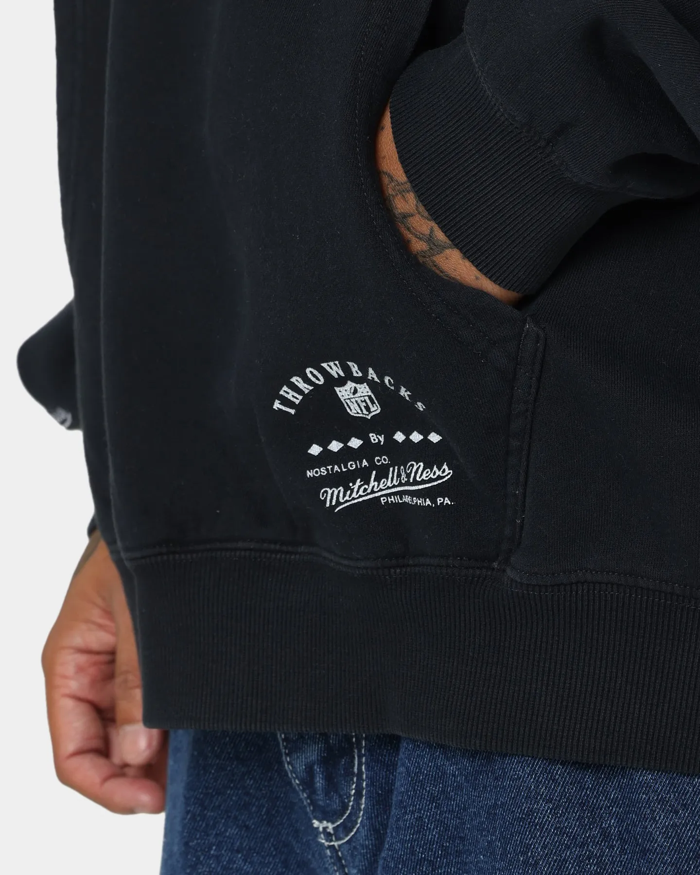 Mitchell & Ness Las Vegas Raiders Point Guard Hoodie Faded Black