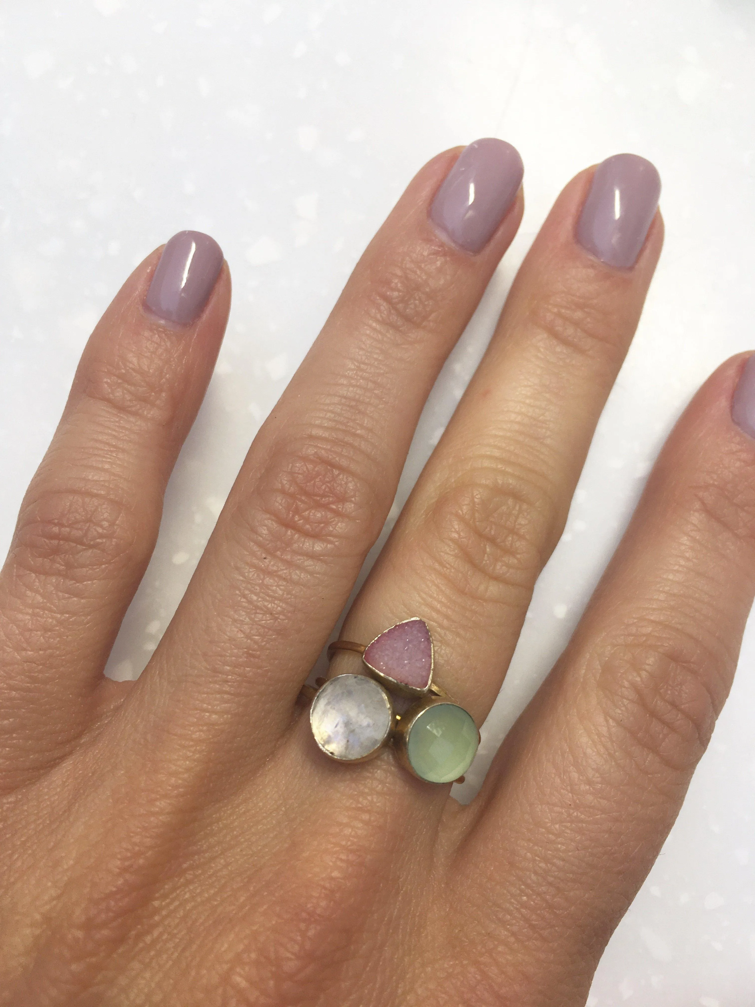 Moonstone Circle Stacking Ring