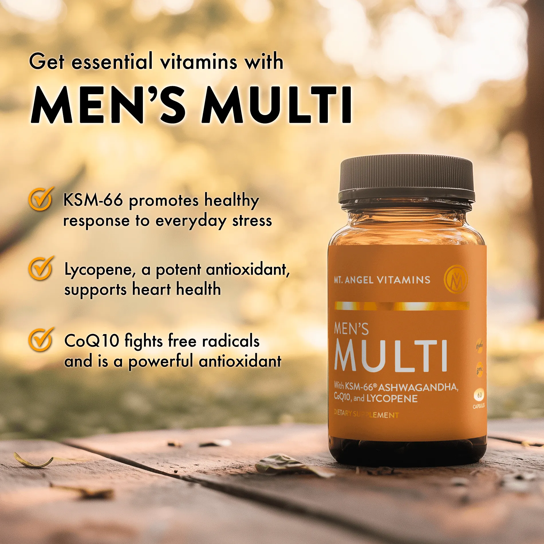 Mt. Angel Vitamins Men's Multivitamin - Your Ultimate Daily Nutritional Armor | 60 Capsules