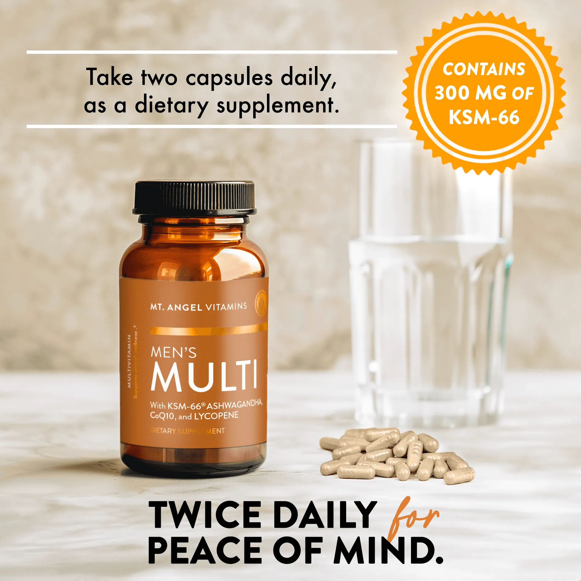 Mt. Angel Vitamins Men's Multivitamin - Your Ultimate Daily Nutritional Armor | 60 Capsules