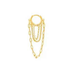 Multi Chain Drop Huggie Earring