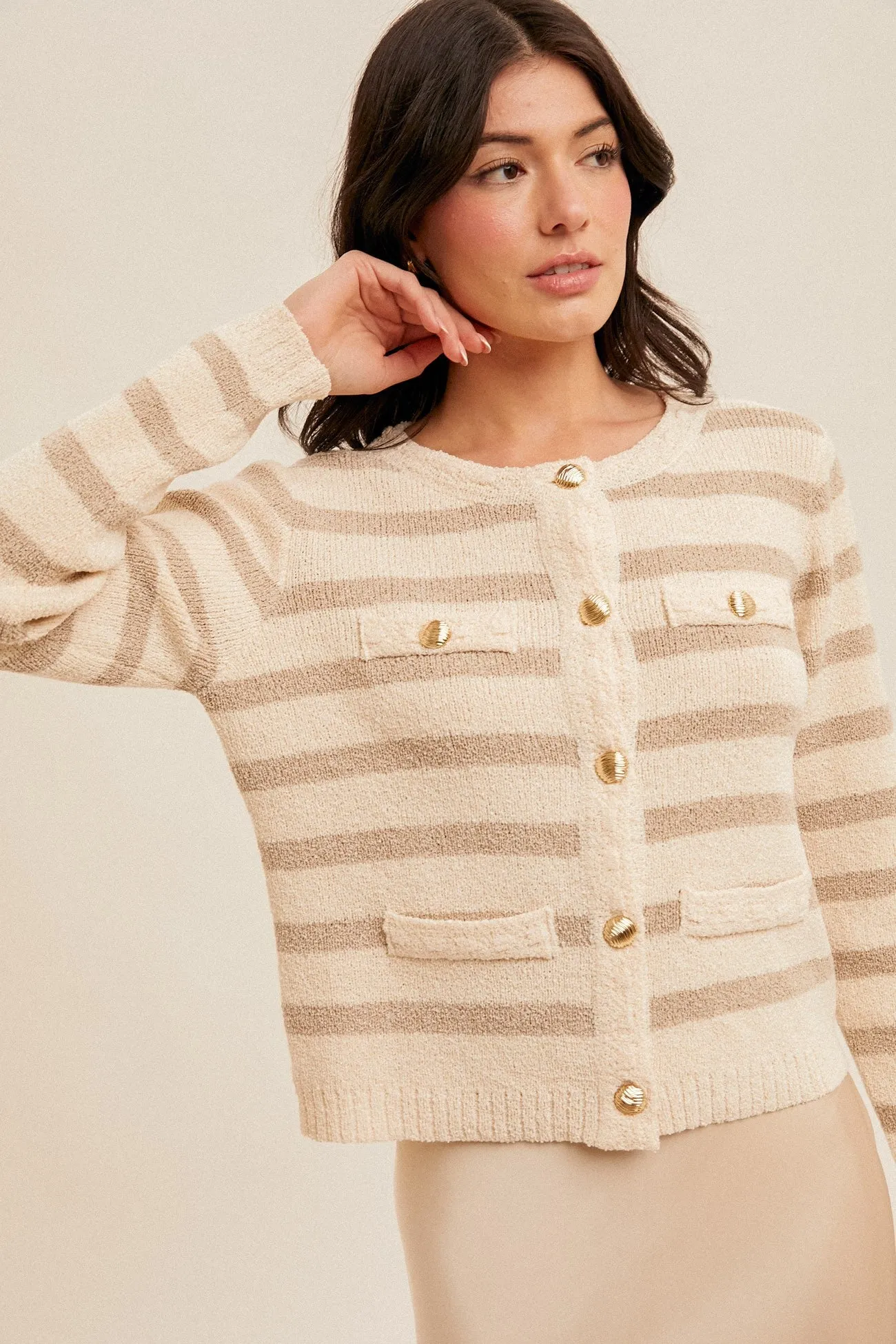 Nautical Crop Cardigan