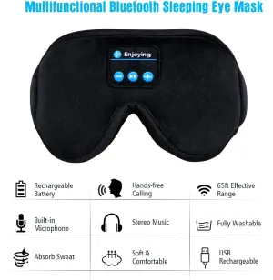 New in box! 3D Bluetooth Sleep Mask wit over 8 hours of play time! Great for Napping, Meditating & Sleeping!