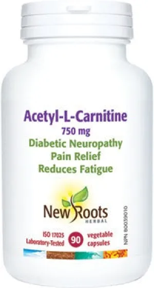 New Roots N-Acetyl-L-Carnitine 750 mg (90 VCaps)
