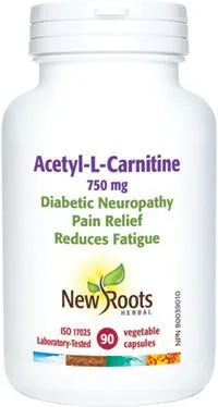 New Roots N-Acetyl-L-Carnitine 750 mg (90 VCaps)