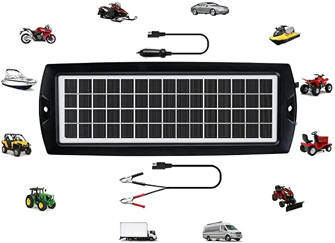 New Sunway Solar Car Battery Trickle Charger & Maintainer 5W Solar Panel Power 12V Charger kit Portable Waterproof for Automotive RV Marine Boat Truck Motorcycle Trailer Tractor Powersports Snowmobiles
