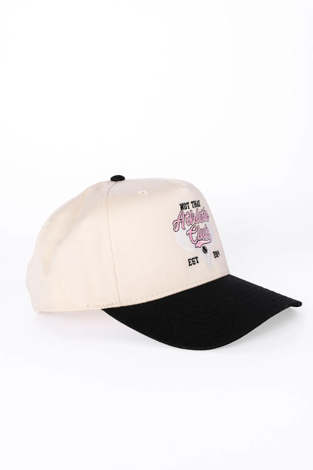 Not That Athletic Club Black and Natural Baseball Hat