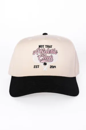 Not That Athletic Club Black and Natural Baseball Hat