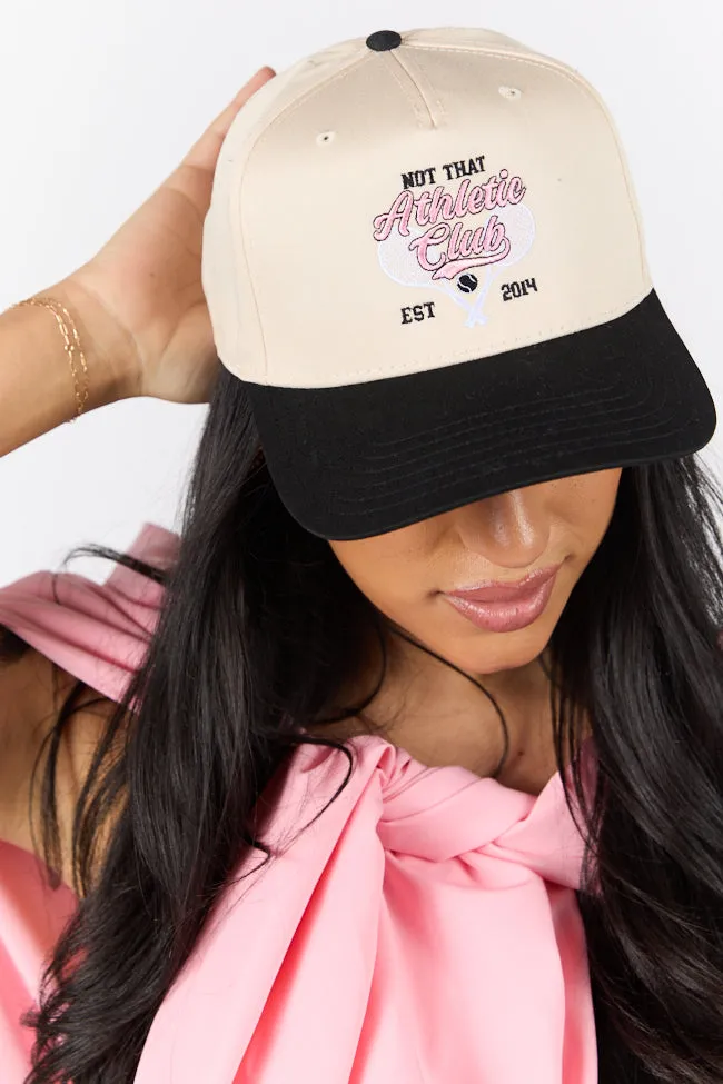Not That Athletic Club Black and Natural Baseball Hat