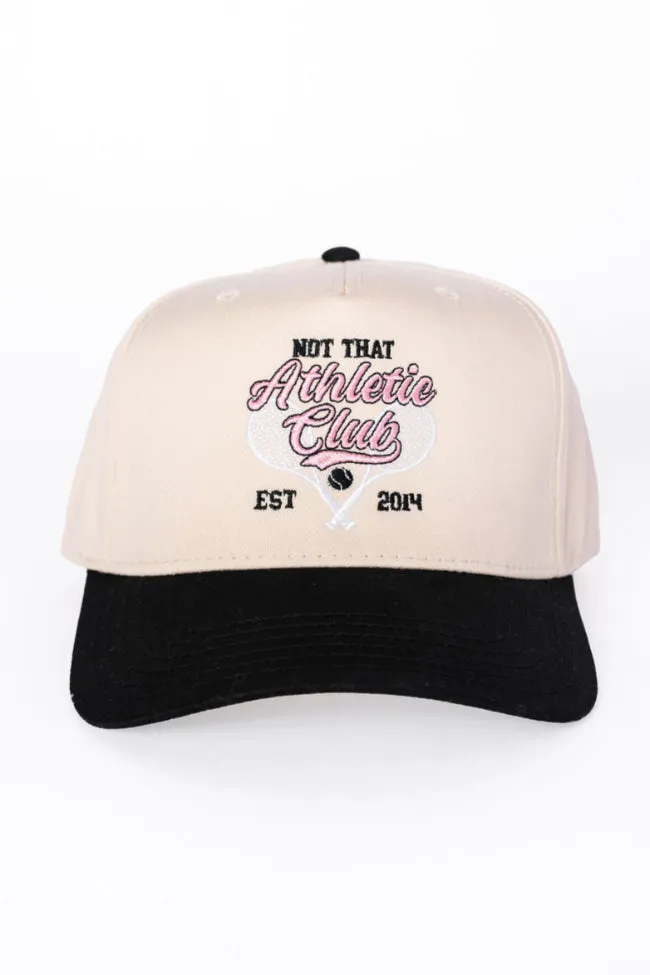 Not That Athletic Club Black and Natural Baseball Hat