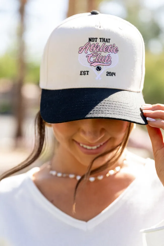 Not That Athletic Club Black and Natural Baseball Hat