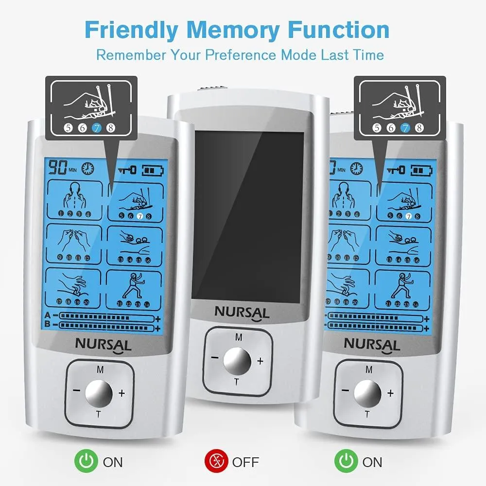 NURSAL 24 Modes Dual Channels EMS TENS Machine