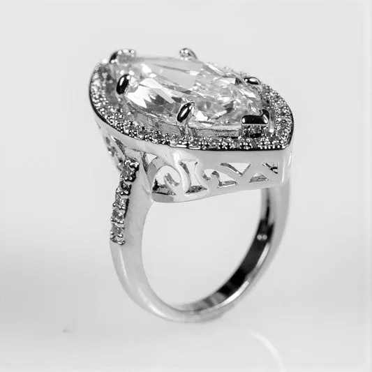 Ohara 10ct Marquise Solitaire Engagement Ring | 12ct