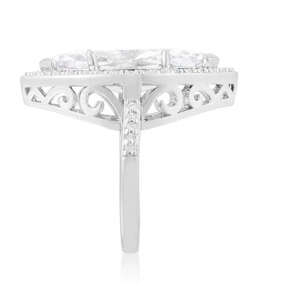 Ohara 10ct Marquise Solitaire Engagement Ring | 12ct