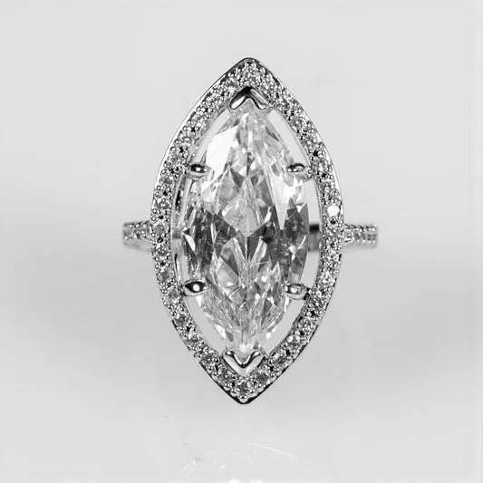 Ohara 10ct Marquise Solitaire Engagement Ring | 12ct