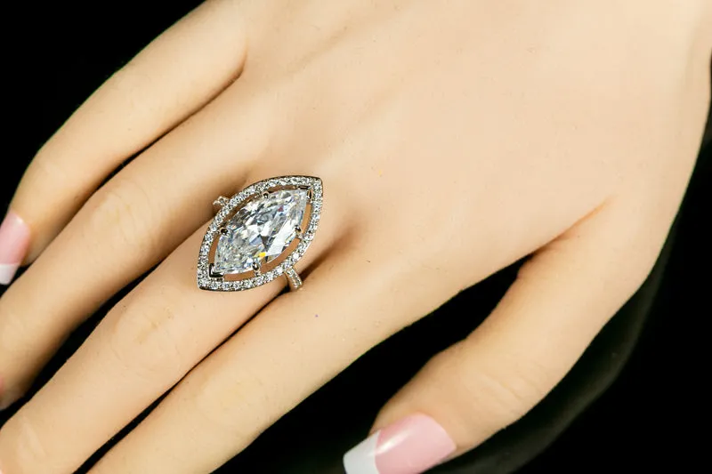 Ohara 10ct Marquise Solitaire Engagement Ring | 12ct