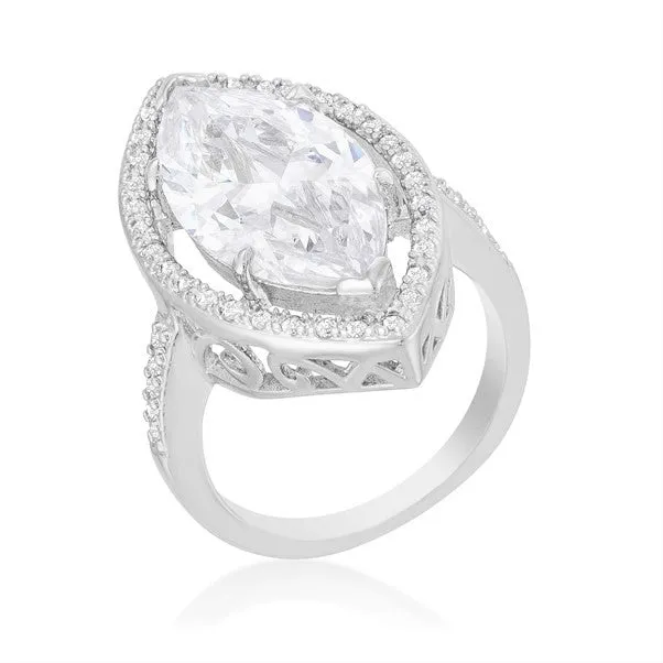 Ohara 10ct Marquise Solitaire Engagement Ring | 12ct