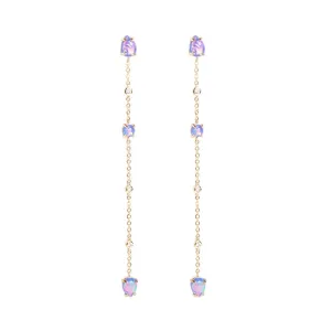 Ophelia Cascading Opal and Crystal Drop Earrings