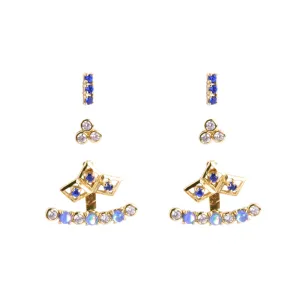 Ophelia Opal Stud and Jacket Earring Set