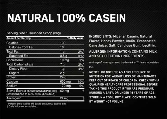 Optimum Nutrition 100% Casein Protein (3.86 Lbs) Creamy Vanilla EXP jun 2025