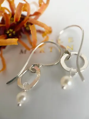 Organic Circle Drops, Silver