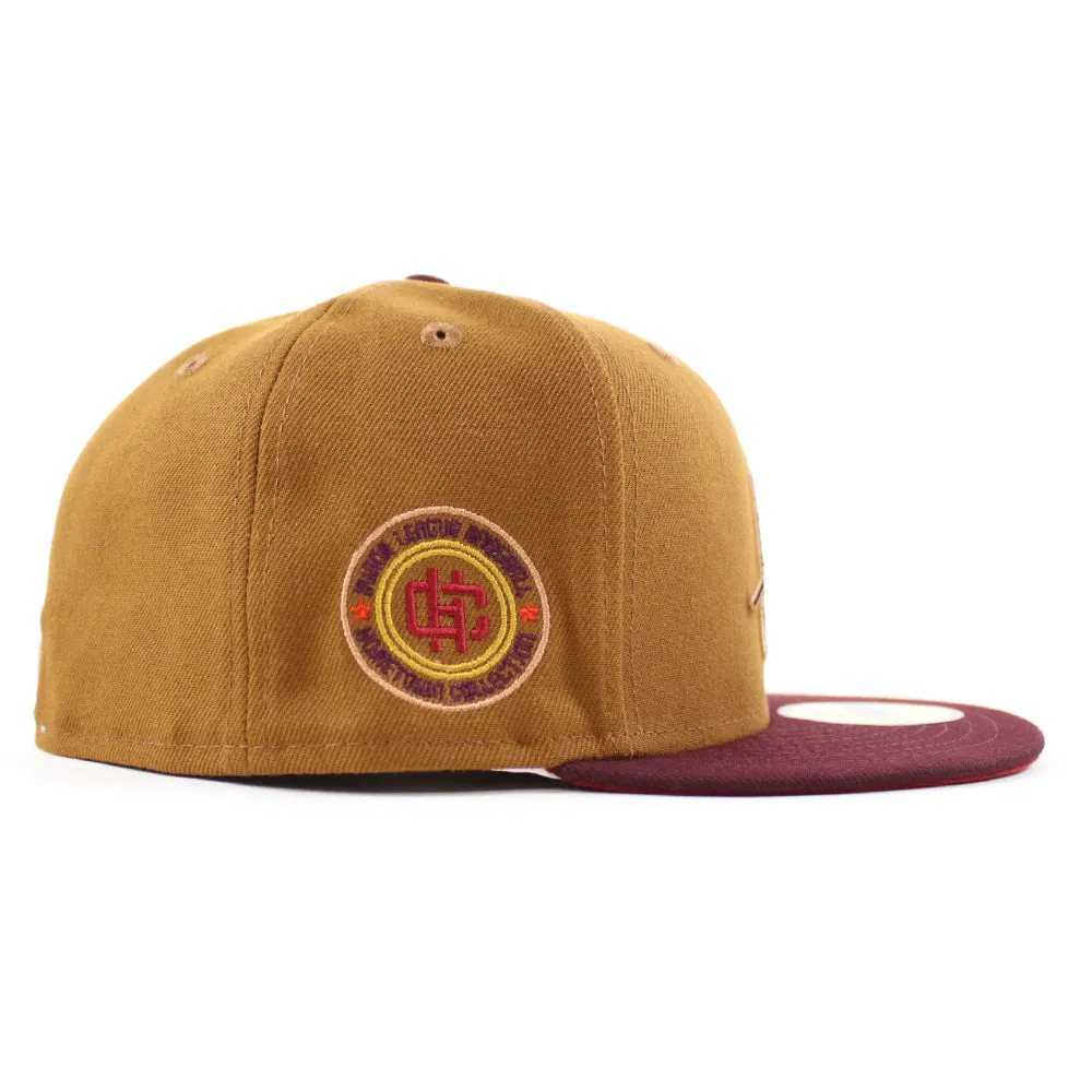 Orlando Rays HOMETOWN COLLECTION New Era 59Fifty Fitted Hat (TOASTED PEANUT MAROON PINOT RED UNDER Brim)