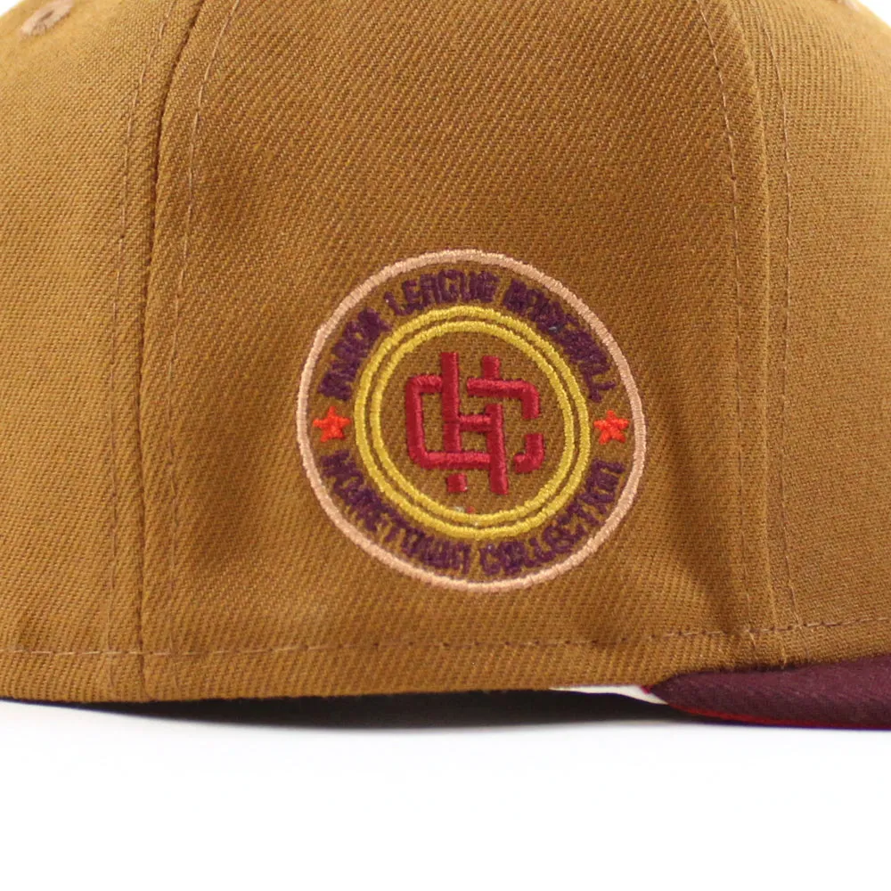 Orlando Rays HOMETOWN COLLECTION New Era 59Fifty Fitted Hat (TOASTED PEANUT MAROON PINOT RED UNDER Brim)