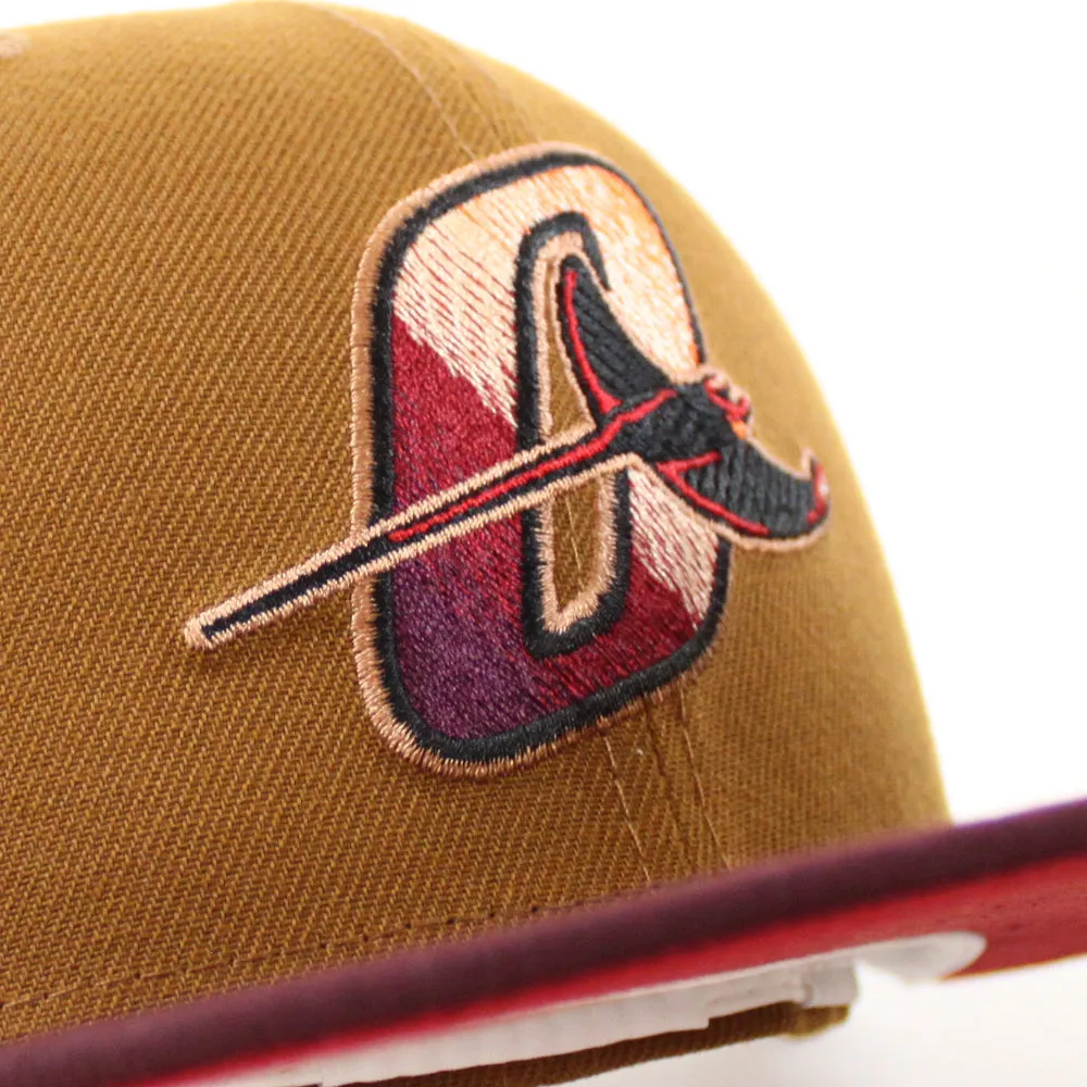 Orlando Rays HOMETOWN COLLECTION New Era 59Fifty Fitted Hat (TOASTED PEANUT MAROON PINOT RED UNDER Brim)
