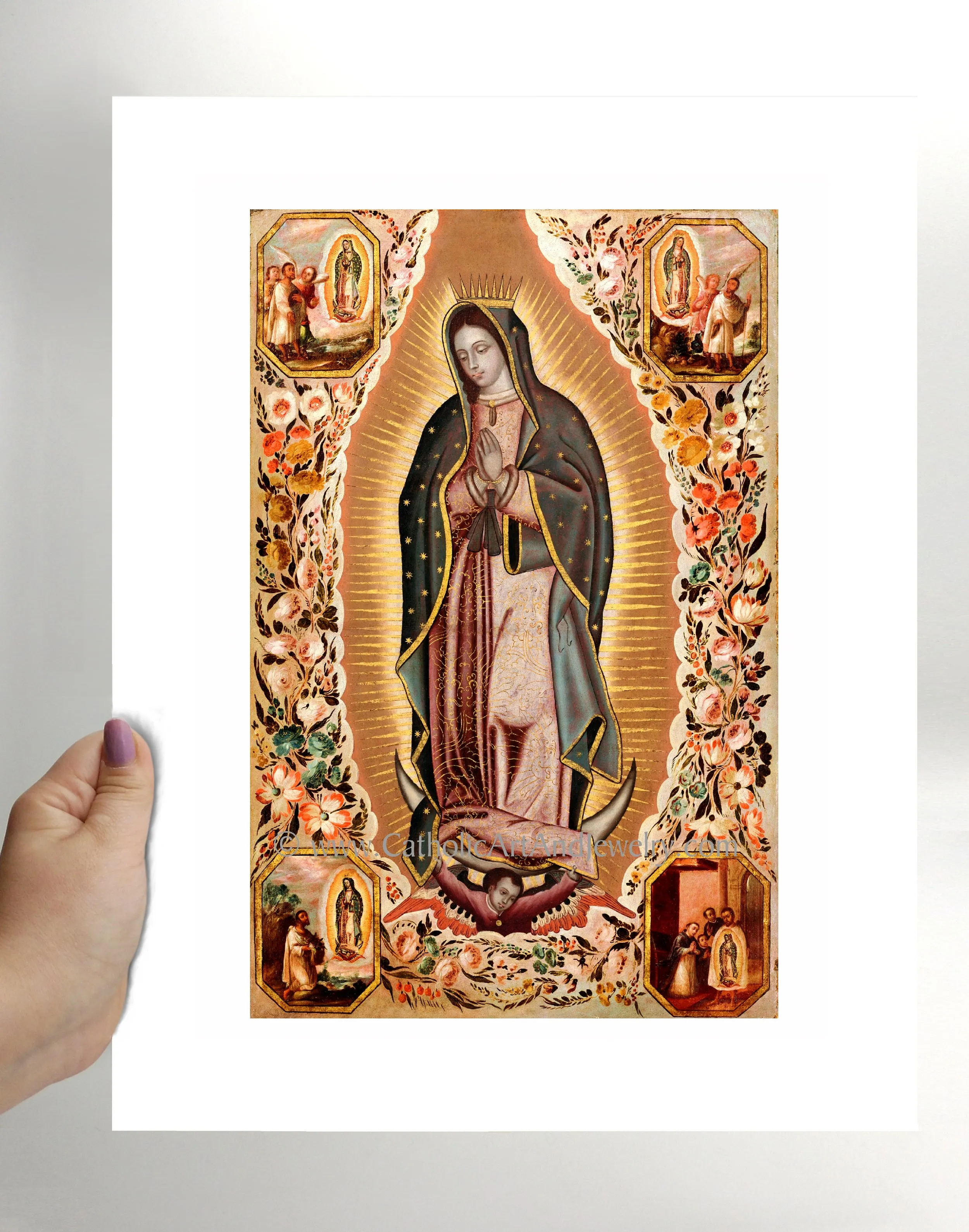 Our Lady of Guadalupe – Devotional Copy from the 1700s – Catholic Art Print – Archival Quality