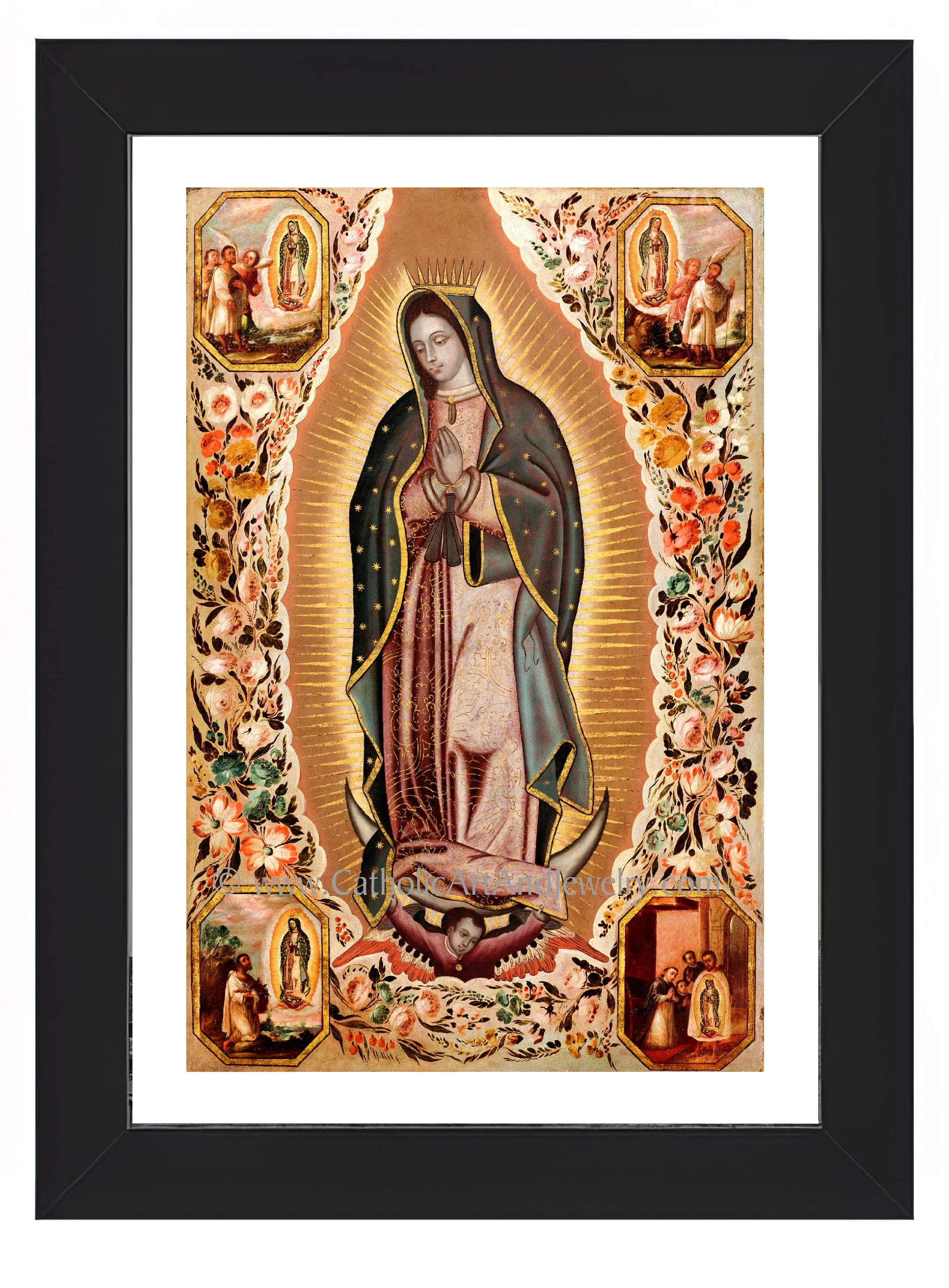 Our Lady of Guadalupe – Devotional Copy from the 1700s – Catholic Art Print – Archival Quality