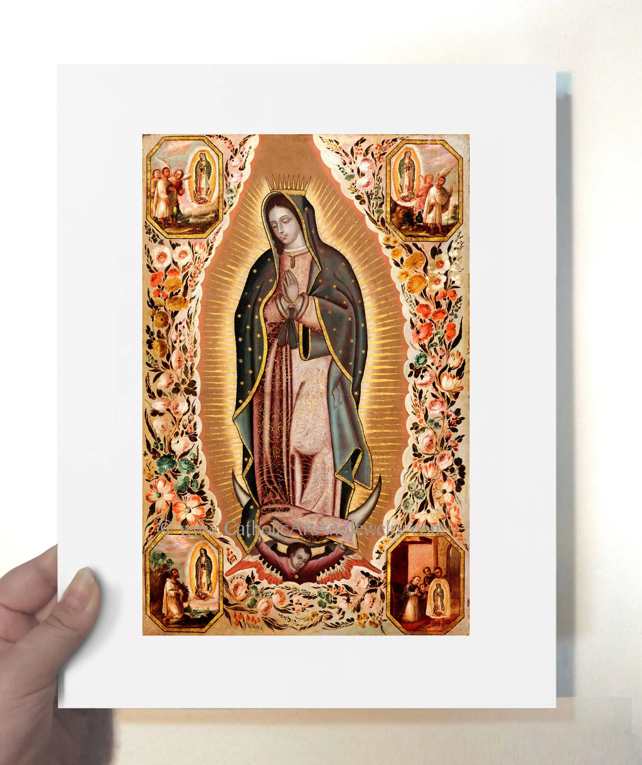 Our Lady of Guadalupe – Devotional Copy from the 1700s – Catholic Art Print – Archival Quality